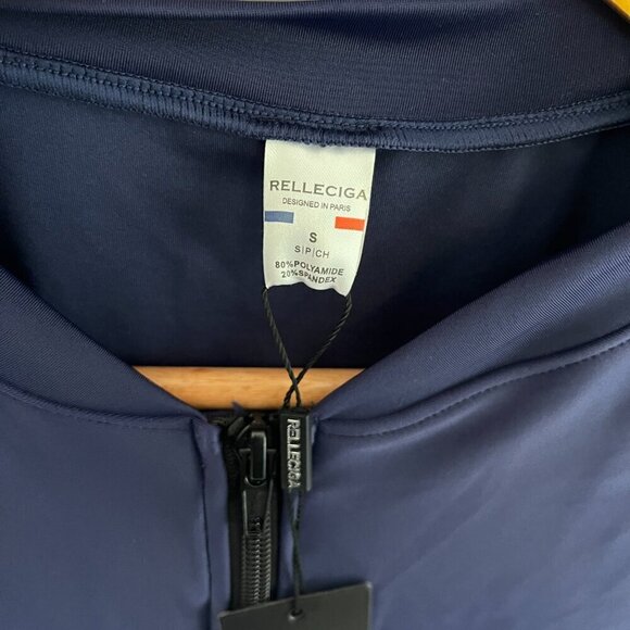 Relleciga Women’s One piece UV Protection Swimsuit Navy Blue Size S Zipper NWT - Picture 7 of 9